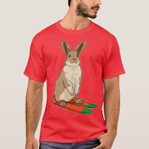 Konijn als skiër t-shirt