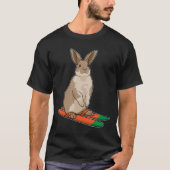 Konijn als skiër t-shirt (Voorkant)