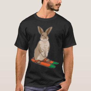 Konijn als skiër t-shirt