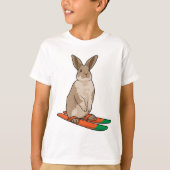 Konijn als skiër t-shirt (Voorkant)