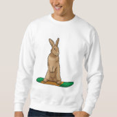 Konijn als Snowboarder met Snowboard Trui (Voorkant)