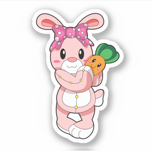 Konijn als Speelgoed Sticker (Voorkant)