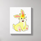 Konijn als Unicorn Canvas Afdruk (Voorkant)