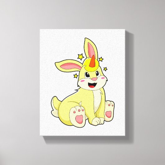 Konijn als Unicorn Canvas Afdruk (Voorkant)