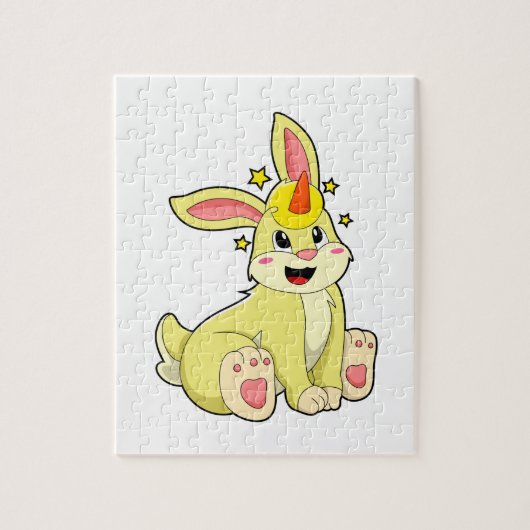 Konijn als Unicorn Legpuzzel (Verticaal)