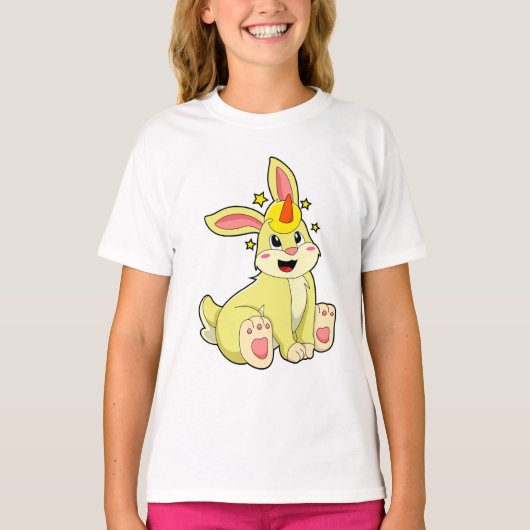 Konijn als Unicorn T-shirt (Voorkant)