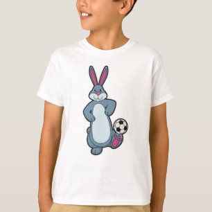 Konijn als voetballer met Voetbal T-shirt