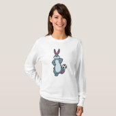 Konijn als voetballer met Voetbal T-shirt (Voorkant volledig)
