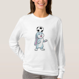 Konijn als voetballer met Voetbal T-shirt