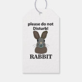 Konijn alsjeblieft niet storen grappig konijn cadeaulabel (Achterkant)