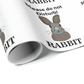 Konijn alsjeblieft niet storen grappig konijn cadeaupapier (Rol Hoek)