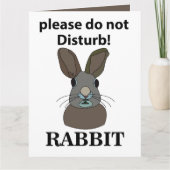 Konijn Alsjeblieft Niet Storen Grappig Konijn Kaart (Voorkant)