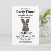 Konijn alsjeblieft niet storen grappig konijn kaart (Staand voorkant)