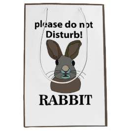 Konijn alsjeblieft niet storen grappig konijn medium cadeauzakje