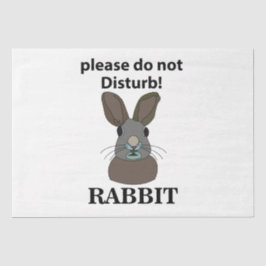 Konijn alsjeblieft niet storen grappig konijn tissuepapier