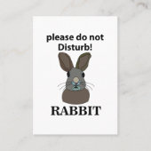 Konijn alsjeblieft niet storen grappig konijn visitekaartje (Voorkant)