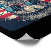 Konijn Amerikaanse Patriot 4th of Juli Gift Lover Poster (Hoek)