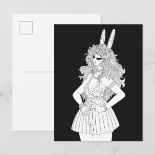 Konijn Anthro Briefkaart