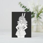 Konijn Anthro Briefkaart (Staand voorkant)