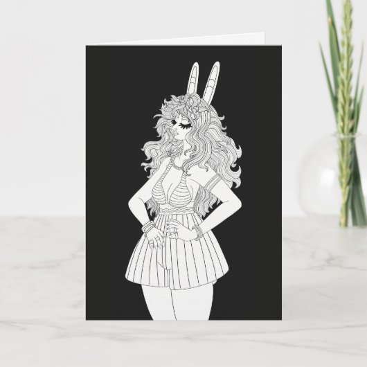 Konijn Anthro Kaart (Voorkant)