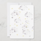  Konijn Aquarel Elegante Lieve Jongen Baby Shower  Kaart (Achterkant)