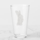 Konijn Art Glass Cup Glas (Achterkant)