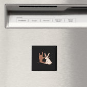 Konijn ASL Handgebaar Doof Gehoorverlies Awarenes Magneet (Insitu (Vaatwasser))