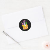 Konijn Australian Shepherd Pasen Chocolade Eieren  Ronde Sticker (Envelop)