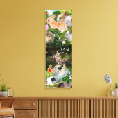 Konijn/Baby Konijnenfamilie Boerderijdieren Canvas Afdruk (Insitu (Woonkamer))