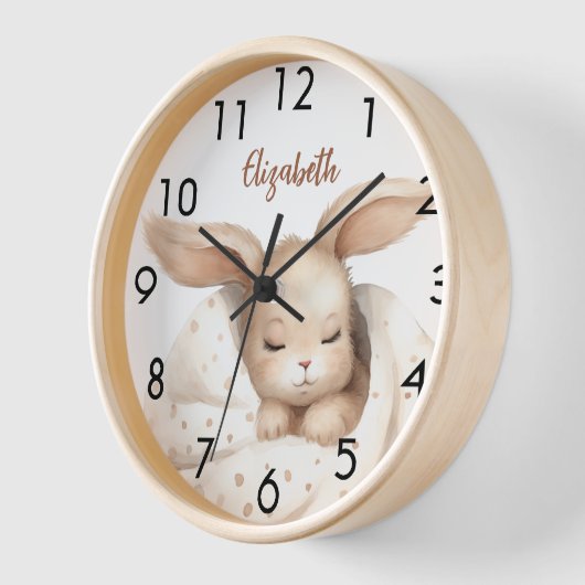 Konijn baby meisje beige witte kinderkamer (Hoek)