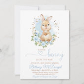 Konijn baby shower Jongen Kaart (Voorkant)