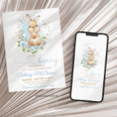 Konijn baby shower Jongen Kaart