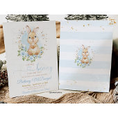 Konijn baby shower Jongen Kaart