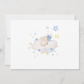 Konijn Baby Shower Jongen Kaart (Achterkant)