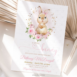 Konijn baby shower kaart