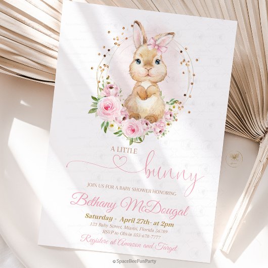 Konijn baby shower kaart