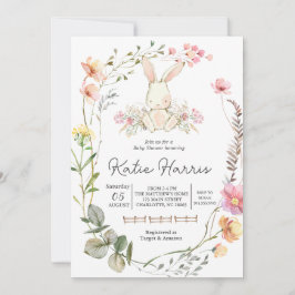 Konijn Baby shower, konijn baby uitnodiging