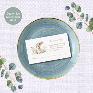 Konijn Baby Shower Luier Raffle Kaarten Inserts