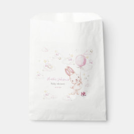 Konijn Baby Shower Meisje Bedankzakje