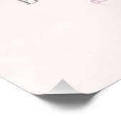 Konijn Baby Shower Meisje Perfect Poster (Hoek)