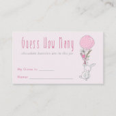 Konijn Baby Shower Raadspel Informatiekaartje (Voorkant)