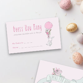 Konijn Baby Shower Raadspel Informatiekaartje