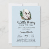 Konijn Baby shower Schattige Bunny Mint Blauw Kaart (Voorkant)