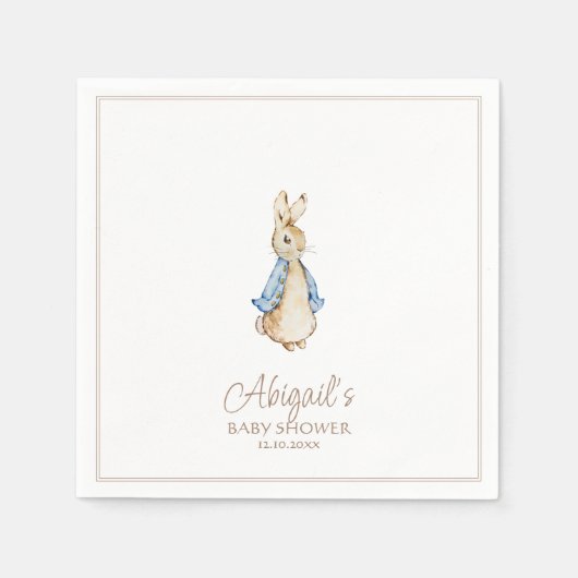 Konijn Baby Shower Servet (Voorkant)