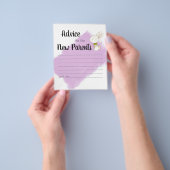 Konijn Baby Shower Spel - Advies Flyer (Hand)