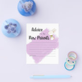 Konijn Baby Shower Spel - Advies Flyer (Enkel)