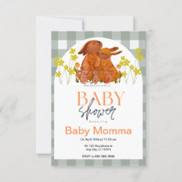 Konijn Baby Shower Uitnodiging