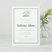 Konijn Baby Shower Uitnodiging (Staand voorkant)