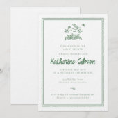 Konijn Baby Shower Uitnodiging (Voorkant / Achterkant)