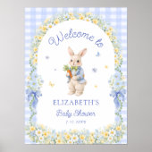 Konijn Baby Shower Welkom Poster (Voorkant)